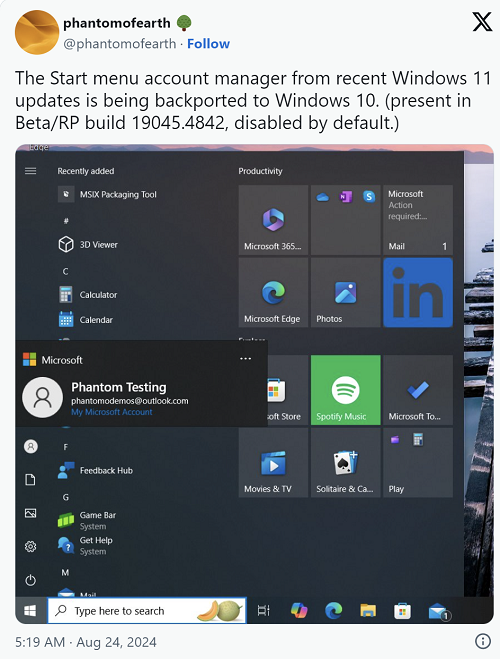 微软现在也将开始菜单广告带到了Windows 10