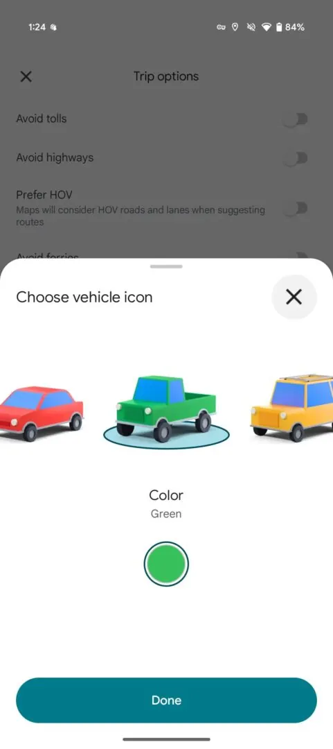 Android用户现在可以在Google Maps导航中个性化自己的车辆了